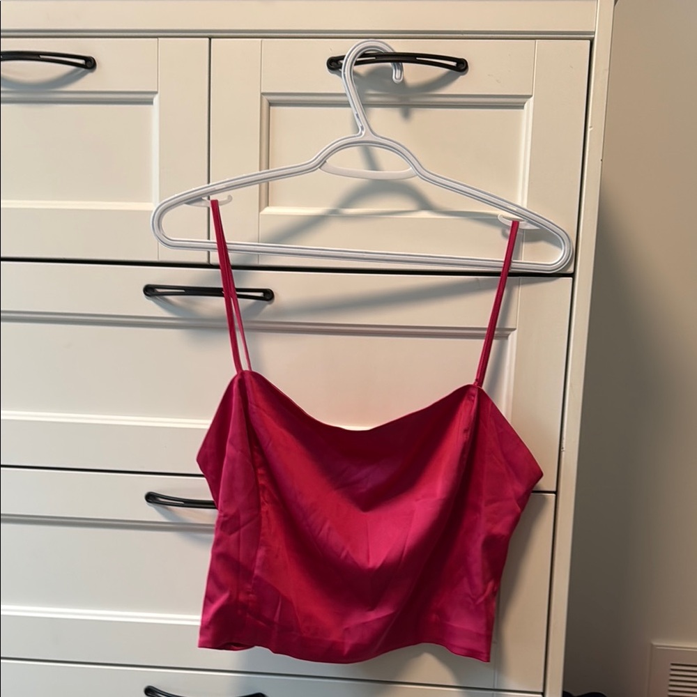 Sunday Best Pink Satin Tank